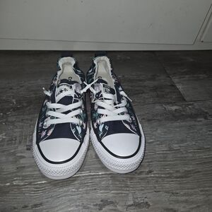 Converse Navy Floral Canvas Sneakers